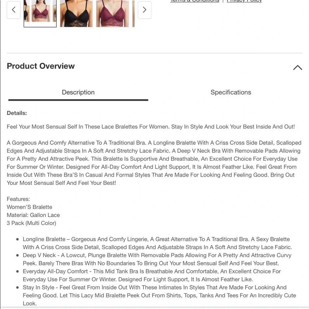 ♥️Body Frosting♥️ | Longline Lace Bralette - Berry - Picture 11 of 13